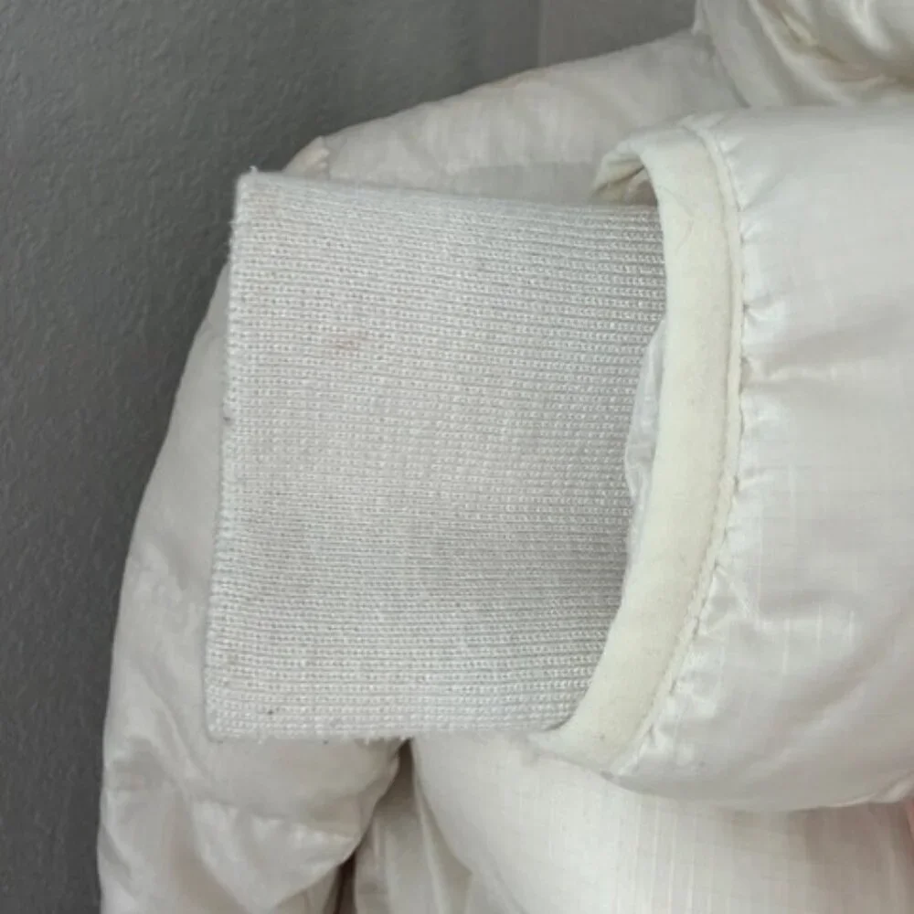 J CREW Down Puffer Jacket Lightweight Ivory Cream XS